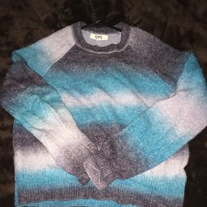 XSmall Womens ombré blue grey wool blend sweater bb Dakota Steve Madden